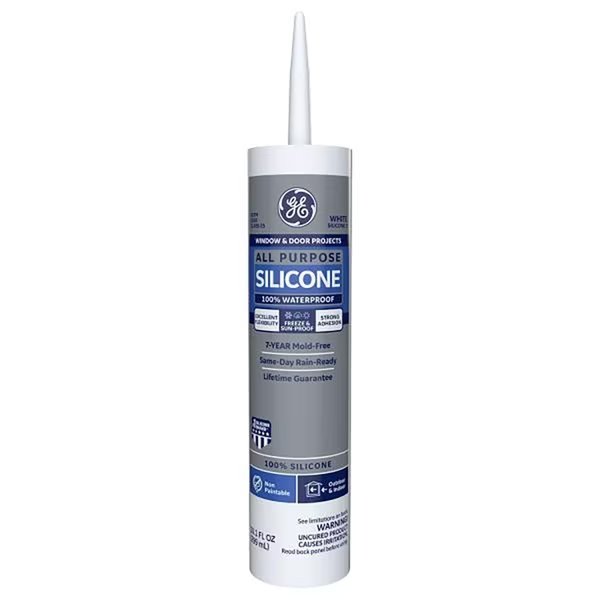GE Window & Door White Silicone 1 Window and Door Caulk Sealant 10.1 oz, Silicone I, Mfr#: 2749483